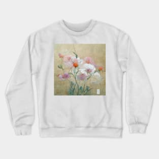 Traditional Japanese Flowers Painting Canvas #4 Crewneck Sweatshirt